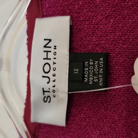 St. John collection Wool Blend Jacket Blazer Short Sleeve Womens Size 12 - Picture 3 of 7